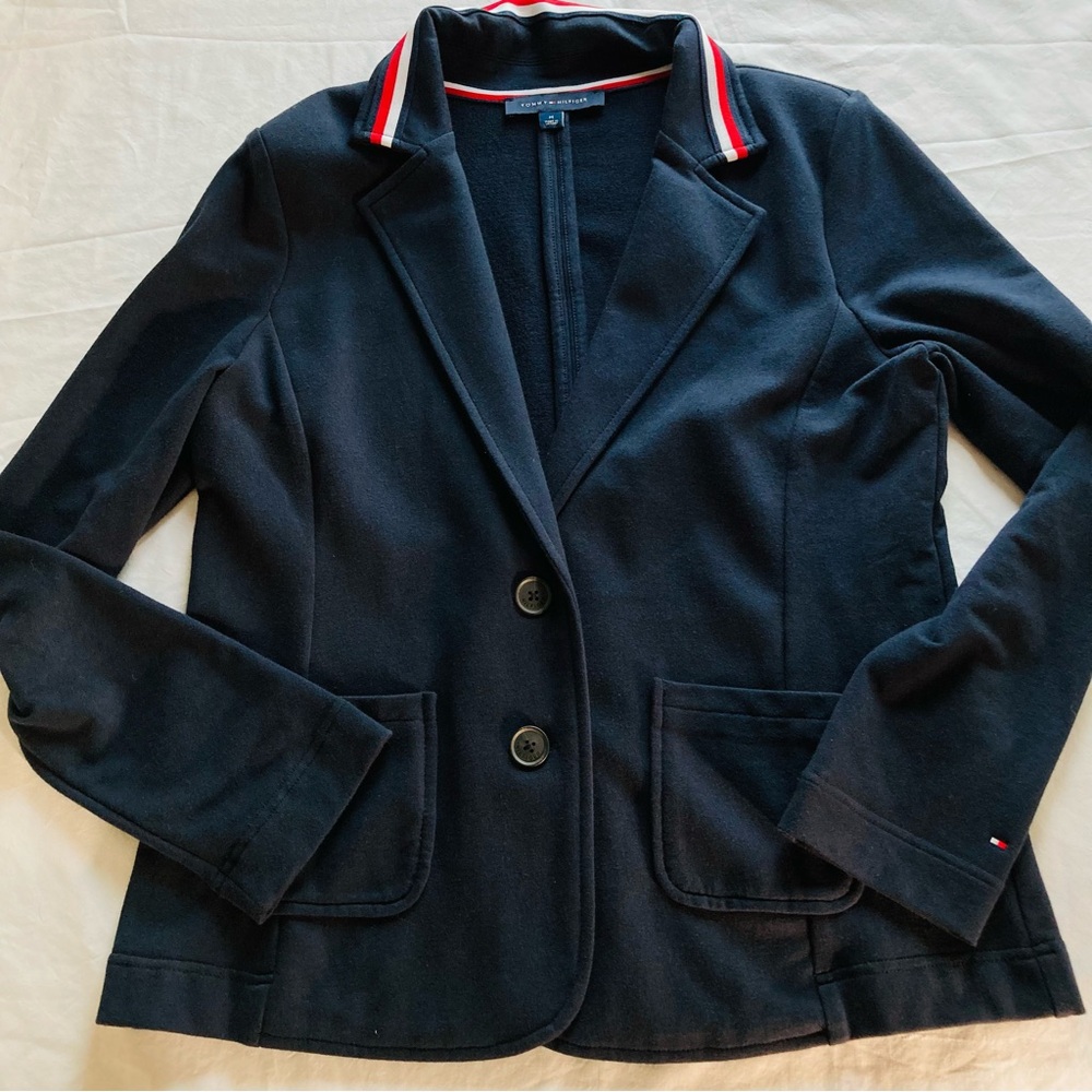 Tommy Hilfiger French Terry Knit Nautical Blazer M - Picture 16 of 17